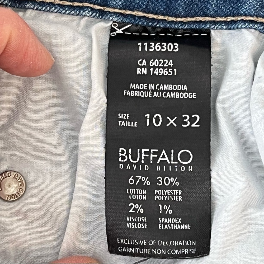 Buffalo Jeans Light Wash Denim Women's 32 Size 10 Low Rise Y2K - Picture 7 of 10